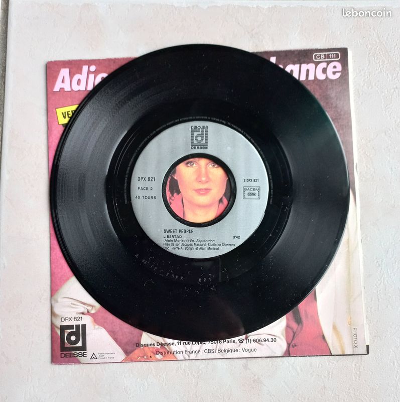 Vinyle 45 T Sweet People "Adieu et bonne chance" (image 3)