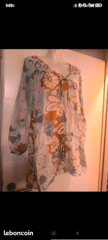 Tunique Femme ANTIK BATIK Taille 36 XS En Soie Légère, Manches Longues - Parfaite Pour Un Look Décontracté Et Coloré