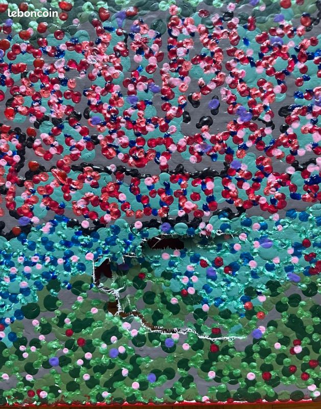 Grand tableau Tour Eiffel à paillettes – création artisanale 120 × 40 cm (image 2)