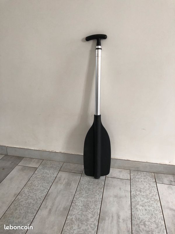 Pagaie de kayak VINGVO - lame de palette en PP - noir - pour canoë, kayak et bateau gonflable