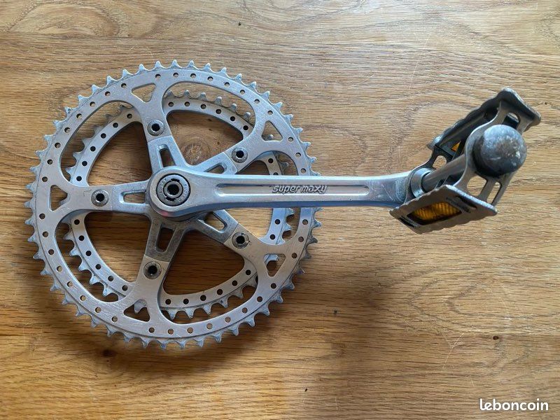 Manivelles Sugino Maxy Drive Vintage, 165 Mm, 52/46 Dents, 110 BCD, Années 70-80