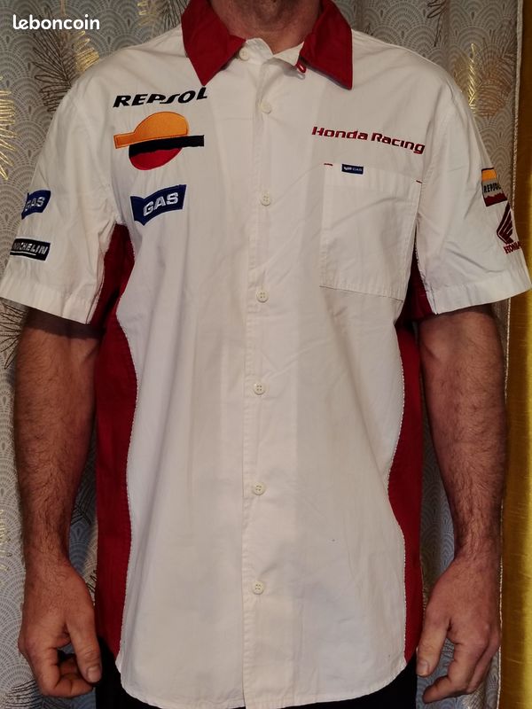 Chemise Vintage Honda Racing Clinton - Années 90 - Taille L