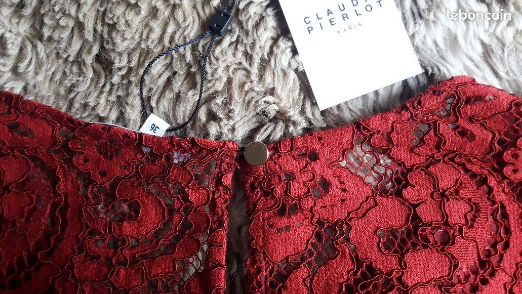 Robe Rouge Claudie Pierlot Taille 36 - Neuf Avec étiquettes - Style évasé Genou