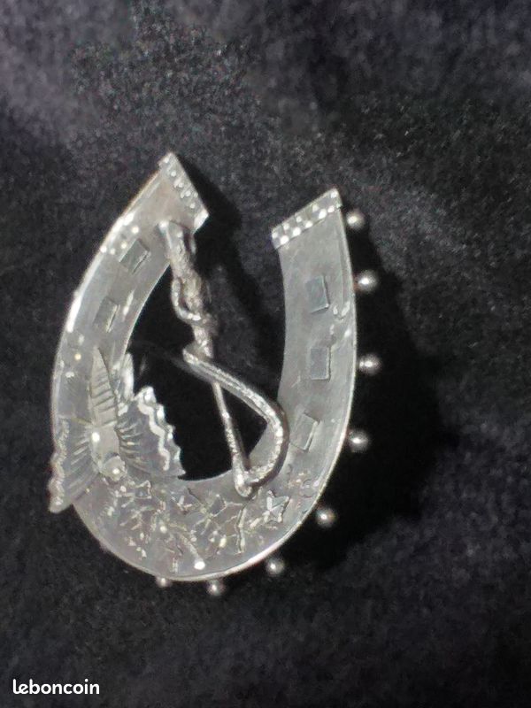 Belle Broche Ancienne En Argent - Bijou Vintage Français - Occasion
