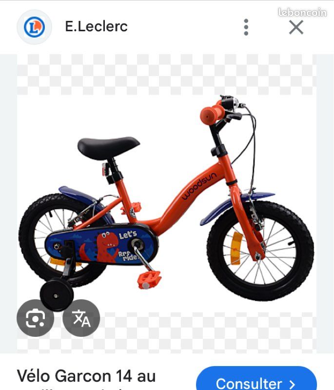14 Pouces Leclerc E Leclerc Velo A Roulette Ans Vélo Enfant