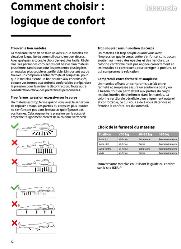 Lit complet IKEA 180 x 200 - Comme neuf (image 17)