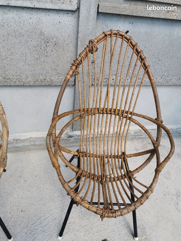 Fauteuils en rotin à restaurer (image 3)