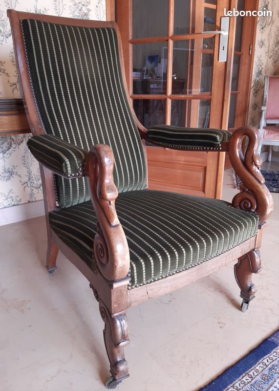Fauteuil ancien type Voltaire (image 1)
