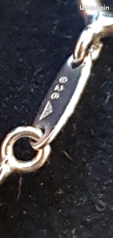Collier Pendentif En Argent 925 Avec Gemme De Charoite - Style Vintage - État Neuf (occasion)