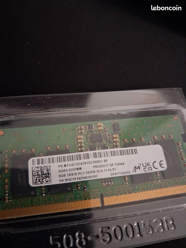 Barrette 8Go DDR5 5600B Micron (image 2)