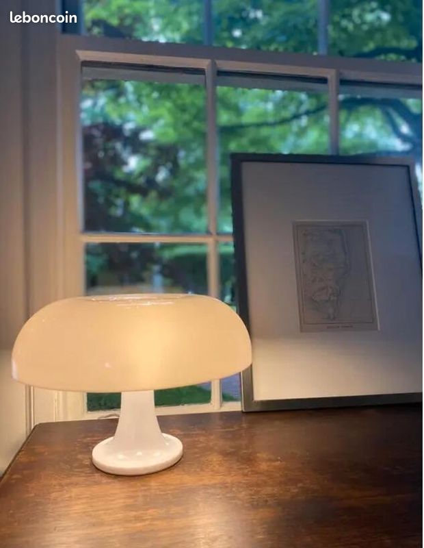 Livraison offerte - Lampe de table blanche design champignon avec variateur de luminosité (image 4)