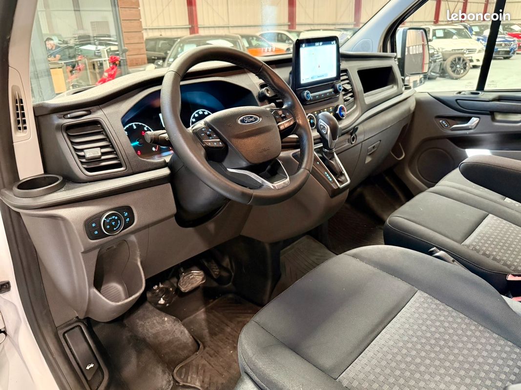 FORD TRANSIT CUSTOM L1 H1 2.0 130 CH BVA6 CLIM / GPS / GALERIE / REGULATEUR / TVA RECUPERABLE 158.453km (image 10)
