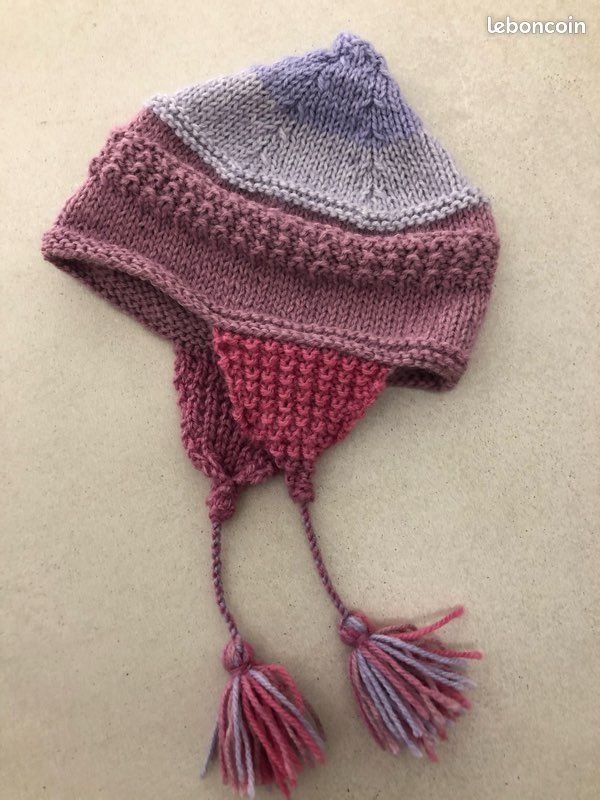 Bonnet fille 2/3 ans rose (image 1)