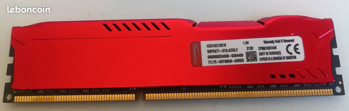 Mémoire RAM Kingston HyperX FURY 8Go 1x 8Go HX318C10F/8 DDR3