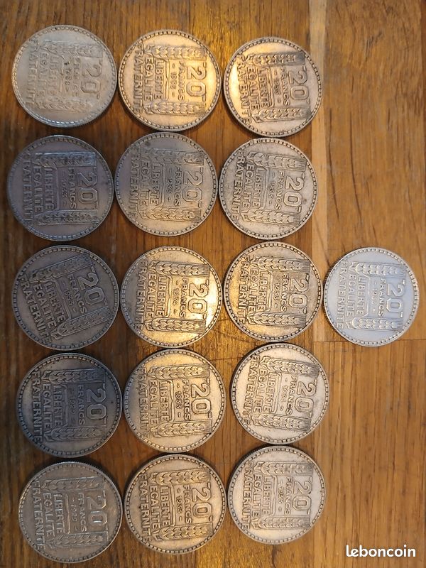 20 Francs Turin Argent - Lot de 16 pièces (image 2)