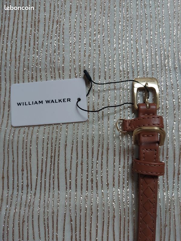 Collier pour chien en cuir prestige caramel William Walker (image 3)