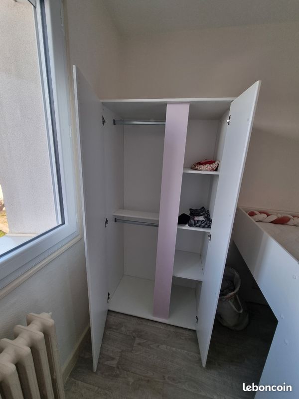 Lit enfant combiné 90x200 avec armoire (image 4)