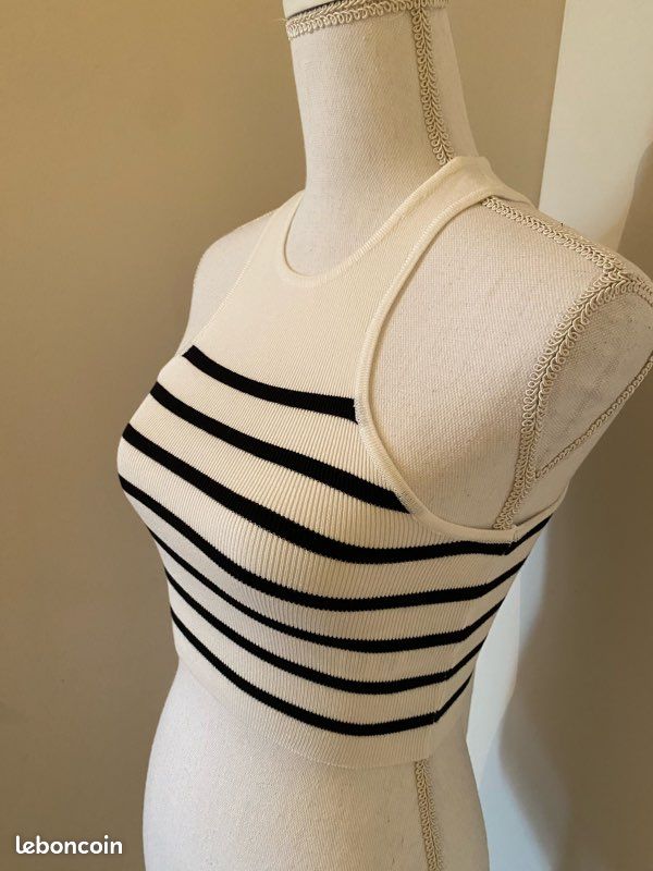 Crop top à rayures Jennyfer taille s neuf (image 2)