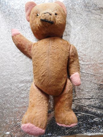 Joli ours en peluche antique 34 cm excellent état vintage original rareté