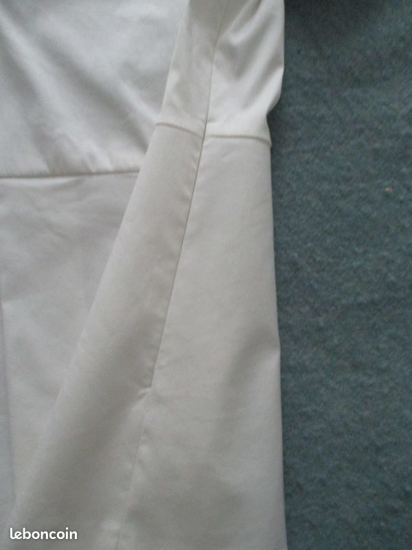 Tunique Zara Blanche Et Goyave Manches Courtes - Taille L - Neuve Avec Étiquette