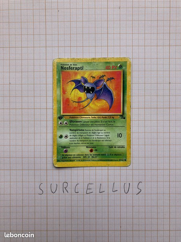 Nosferapti 57/62 - EDITION 1 - Carte Pokemon française (image 2)
