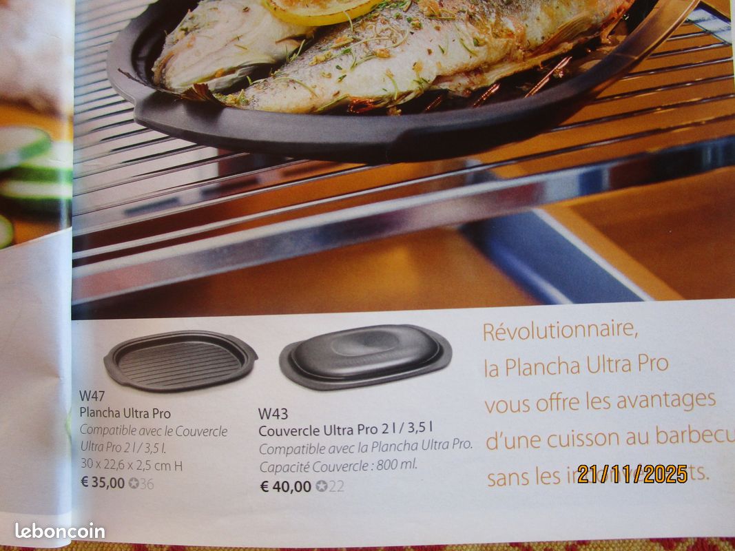 Cocotte Tupperware Ultra Pro 3,5L + Grille Plancha - Gris, Ovale, Occasion