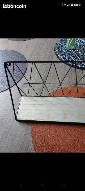 Étagère murale bois et noire (image 2)