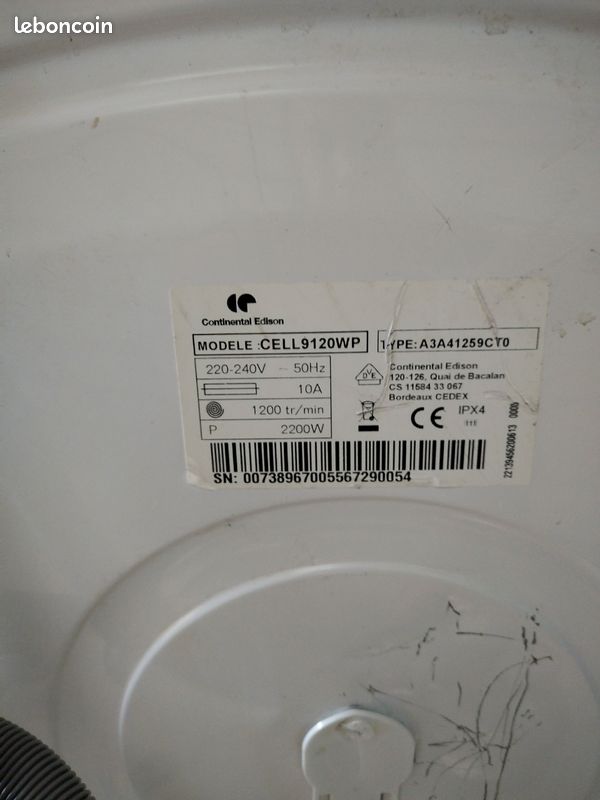 Machine à laver Edison continental 9kg (image 7)