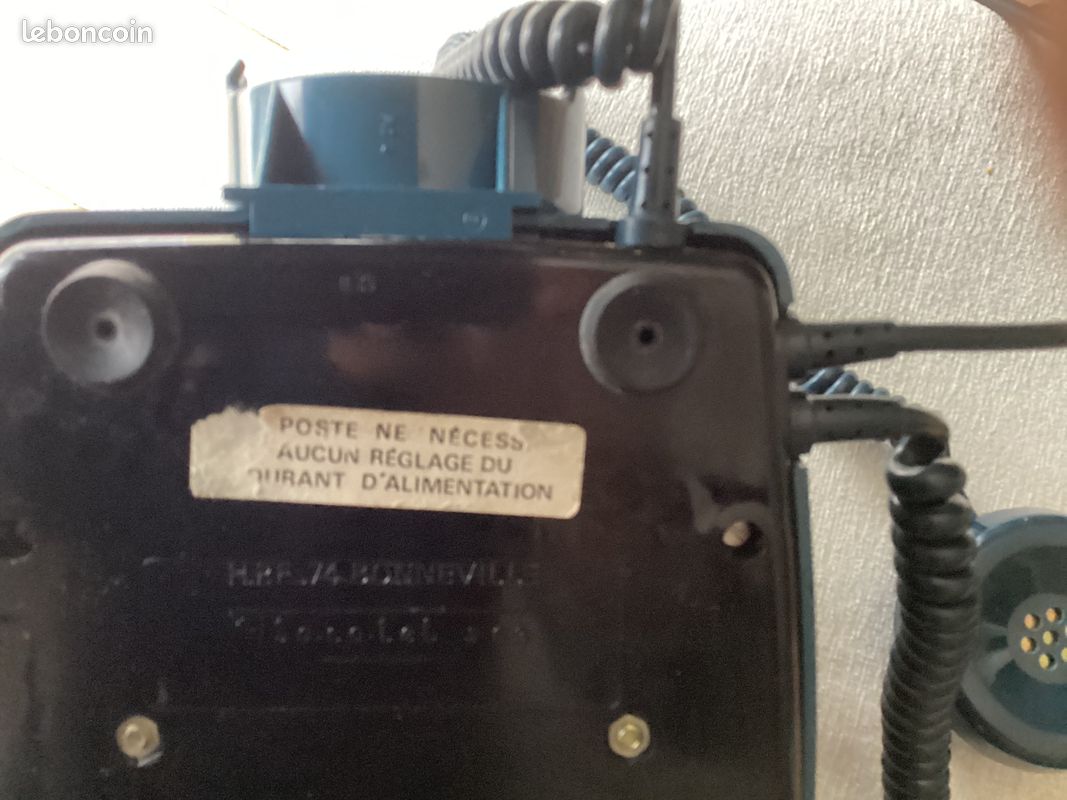 Téléphone Vintage Socotel S63 Bleu PTT à Cadran - Déco Rétro