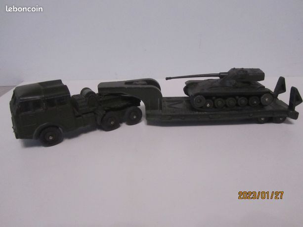 DINKY SUPERTOYS TRACTEUR BERLIET PORTE CHAR REF 890 BOITE
