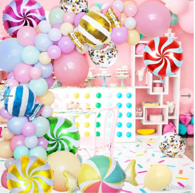 Kit Décoration Anniversaire Pastel Macaron 26 Pièces - Bannière Happy Birthday, Éventails, Pompons, Fanions Rose/Arc-en-Ciel