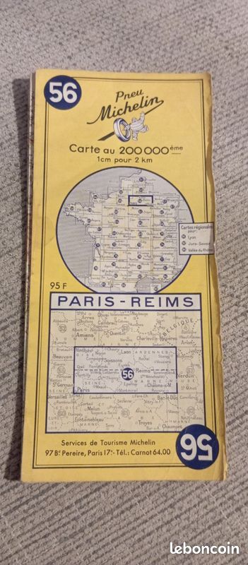 Carte Michelin paris reims (image 1)