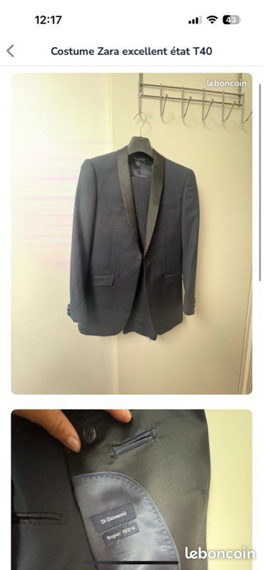 Costume Zara excellent état T40 2 pièces (image 2)