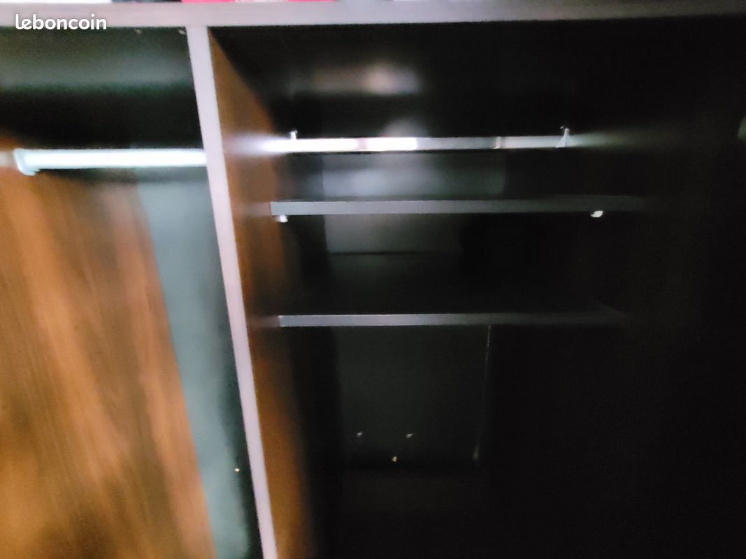 Armoir double porte couleur bois foncé (image 6)