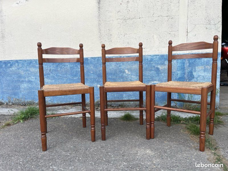 Lot de 4 chaises en bois vintage (image 1)