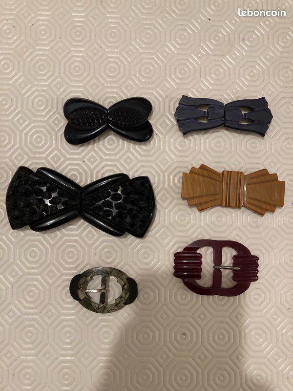 Lot De 6 Boucles Ovales Pour Écharpe - Blanc Et Noir, Diamètre 4 Cm - Décoration Vêtements Style Japonais