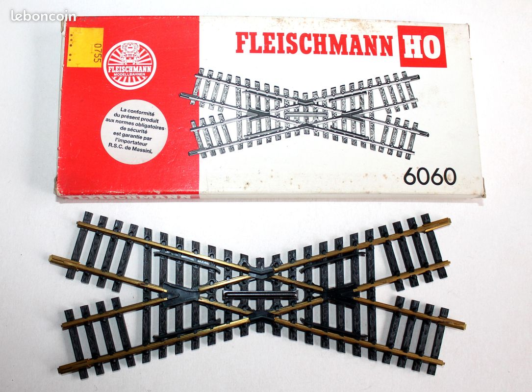 Fleischmann HO Aiguillage Droit 6044 - Pour Train électrique En Laiton - Occasion - Matière Noble
