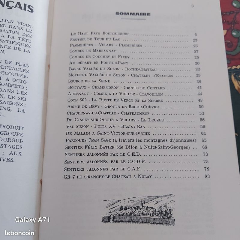 Livre 📖 Itinéraires Pédestres en Côte d'Or 1971 (image 4)
