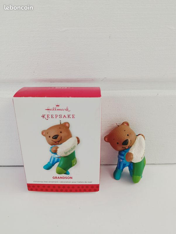 Décoration de Noël Hallmark Keepsake ornament Christmas Grandson Bear ours (image 2)