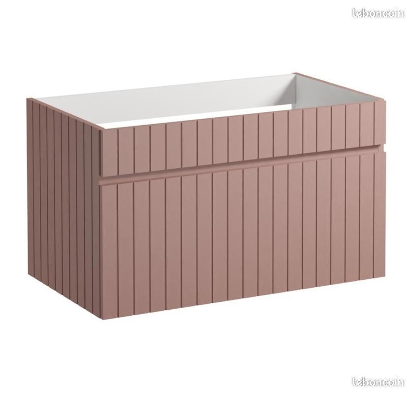 Meuble sous vasque rose (image 1)