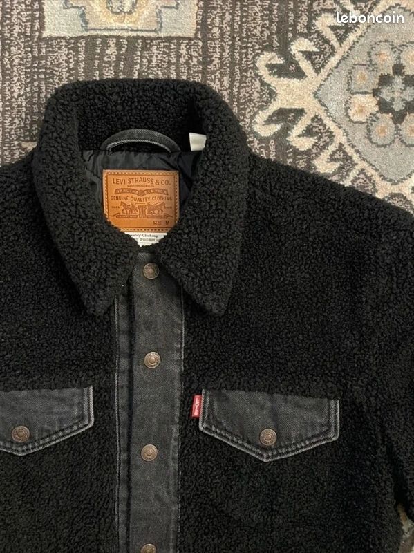 Veste Levi's Sherpa à manches courtes - Noir - Taille M (image 2)