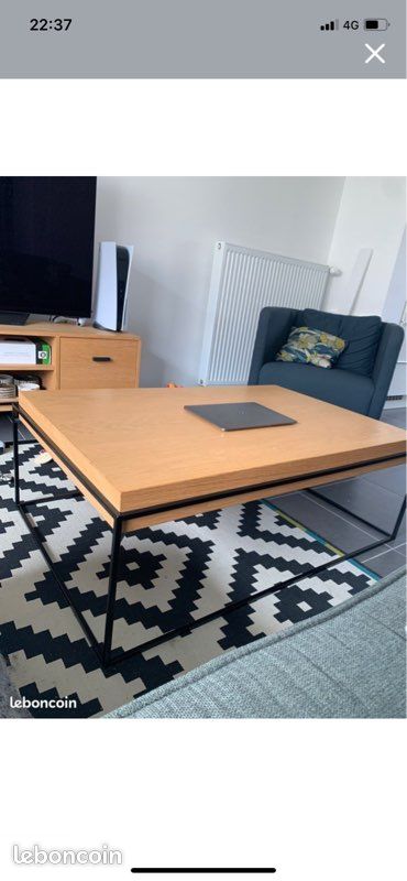 Table basse métal et Bois (image 1)