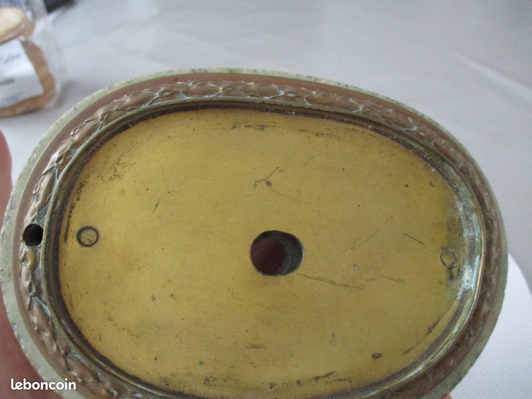 Ancien socle en marbre et bronze laiton (image 12)