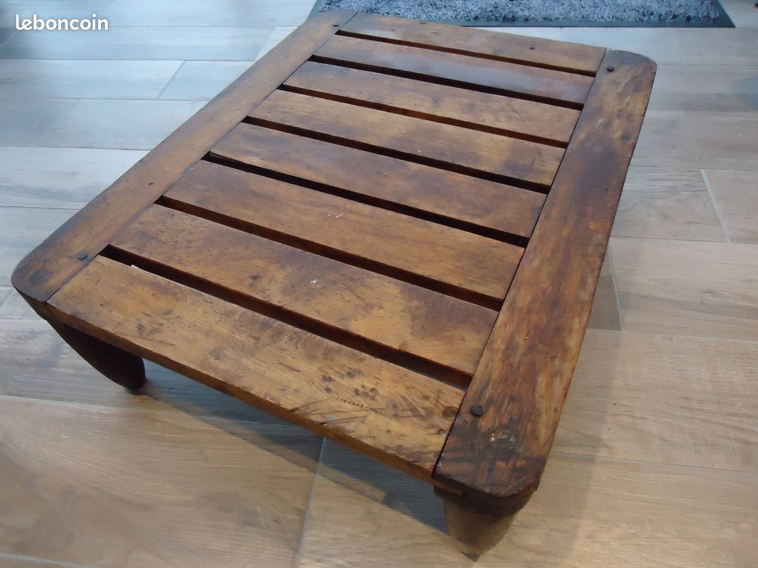 Table basse bois inspiration japonaise (image 1)