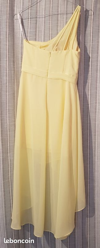Robe de cocktail jaune poussin (image 2)