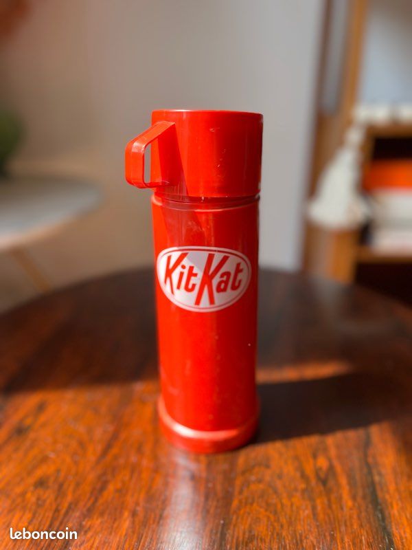 Thermos vintage Aladdin rouge Kit Kat (image 1)