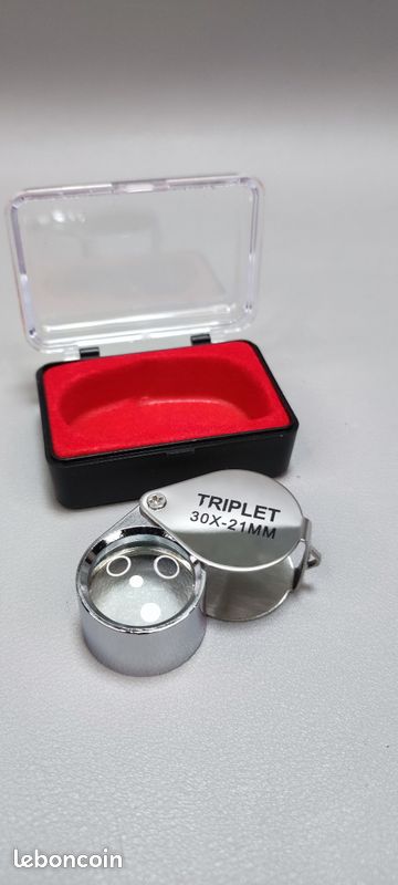 Loupe De Bijoutier 10x Portable Avec 6 LED - Grossissante De Poche, Neuve, Pile Incluse
