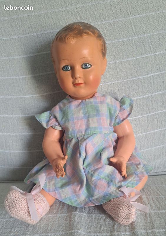 Lot De 5 Poupées Bébés Baigneur Petitcollin France – Tête D'aigle SNF 55 Cm