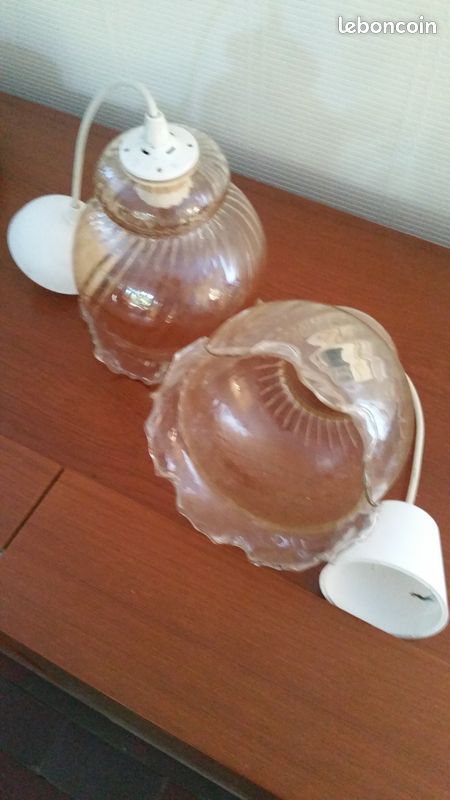 2 suspensions de lampe en verre (image 2)