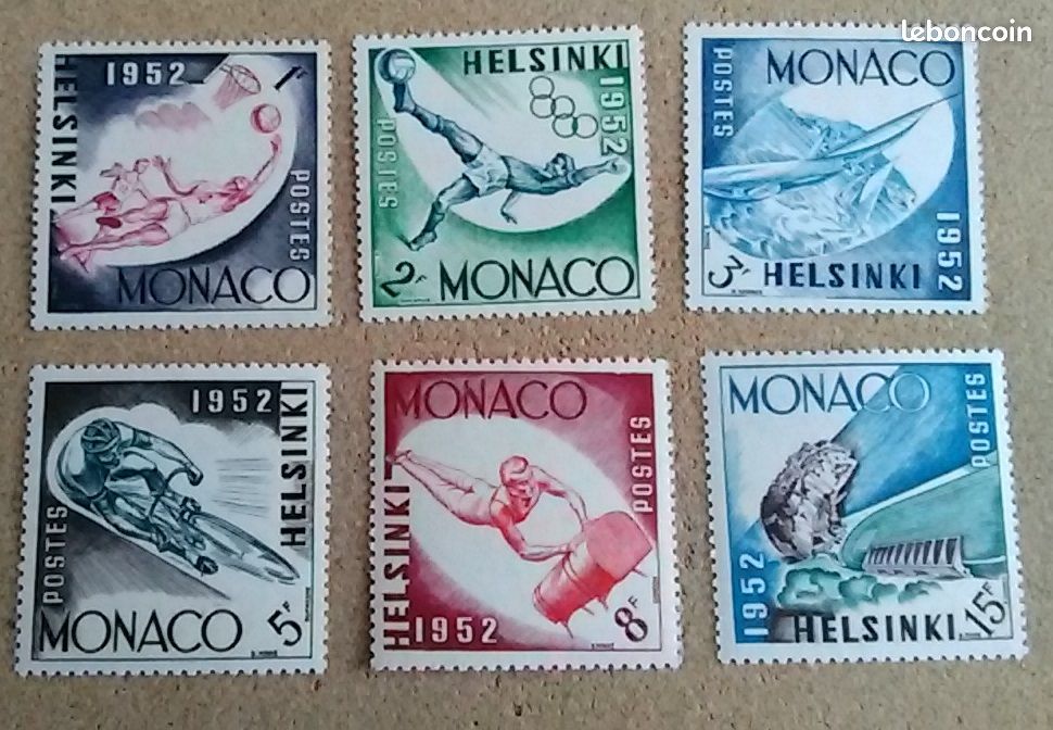 enveloppe premier jour 1952 jeux olympiques HELSINKI Monaco